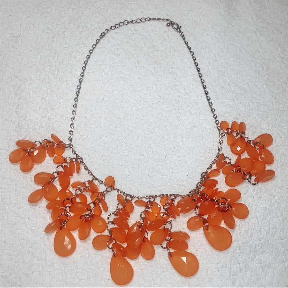 Orange statement necklace